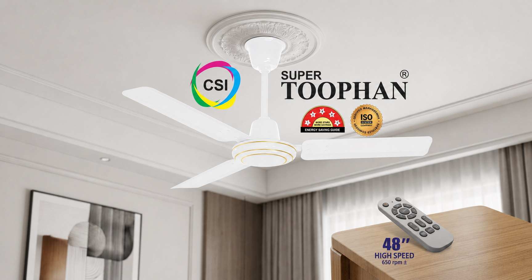 Super Toophan BLDC White 1200mm