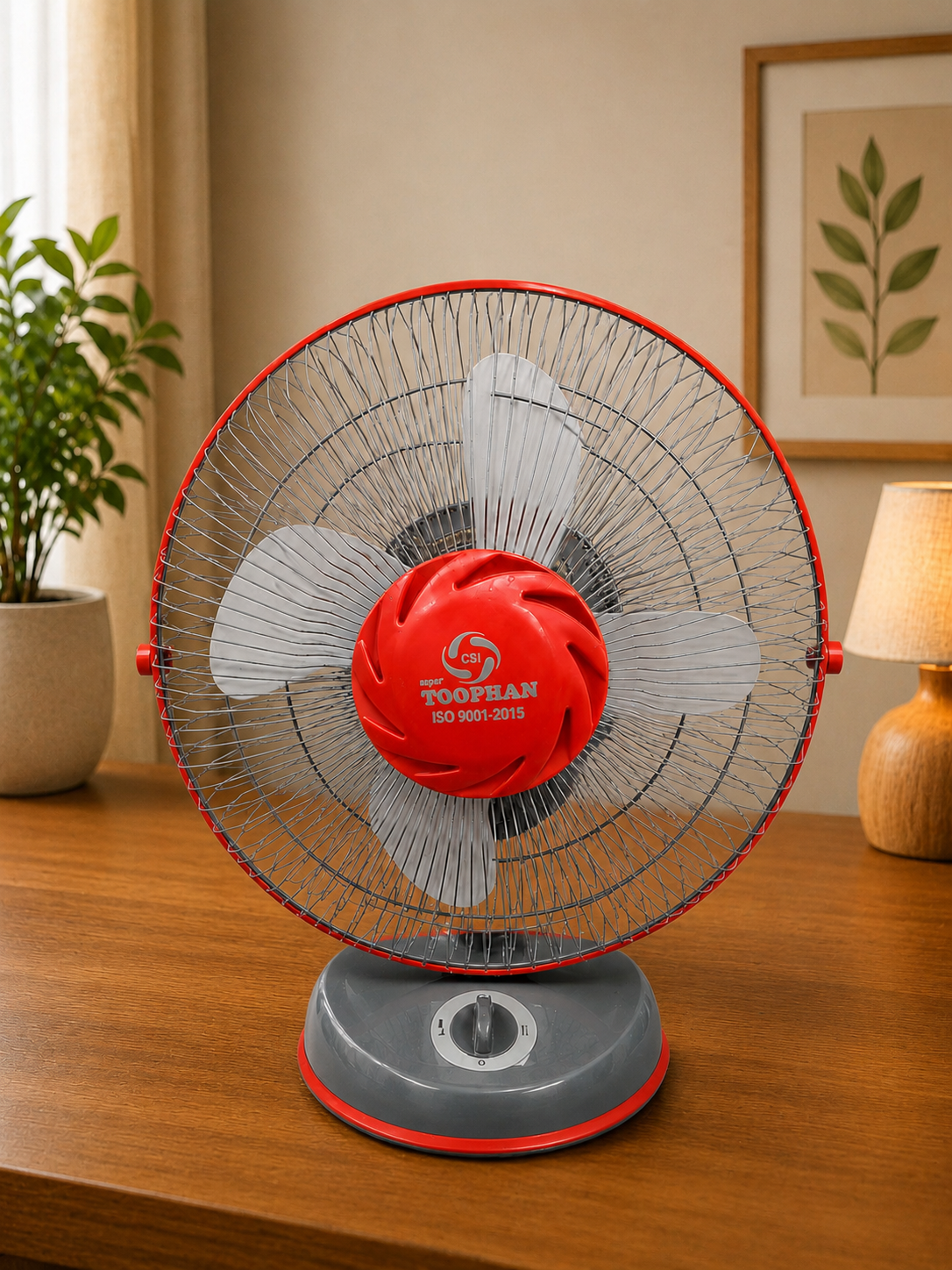 Super Toophan Table Fan 400mm (Red)
